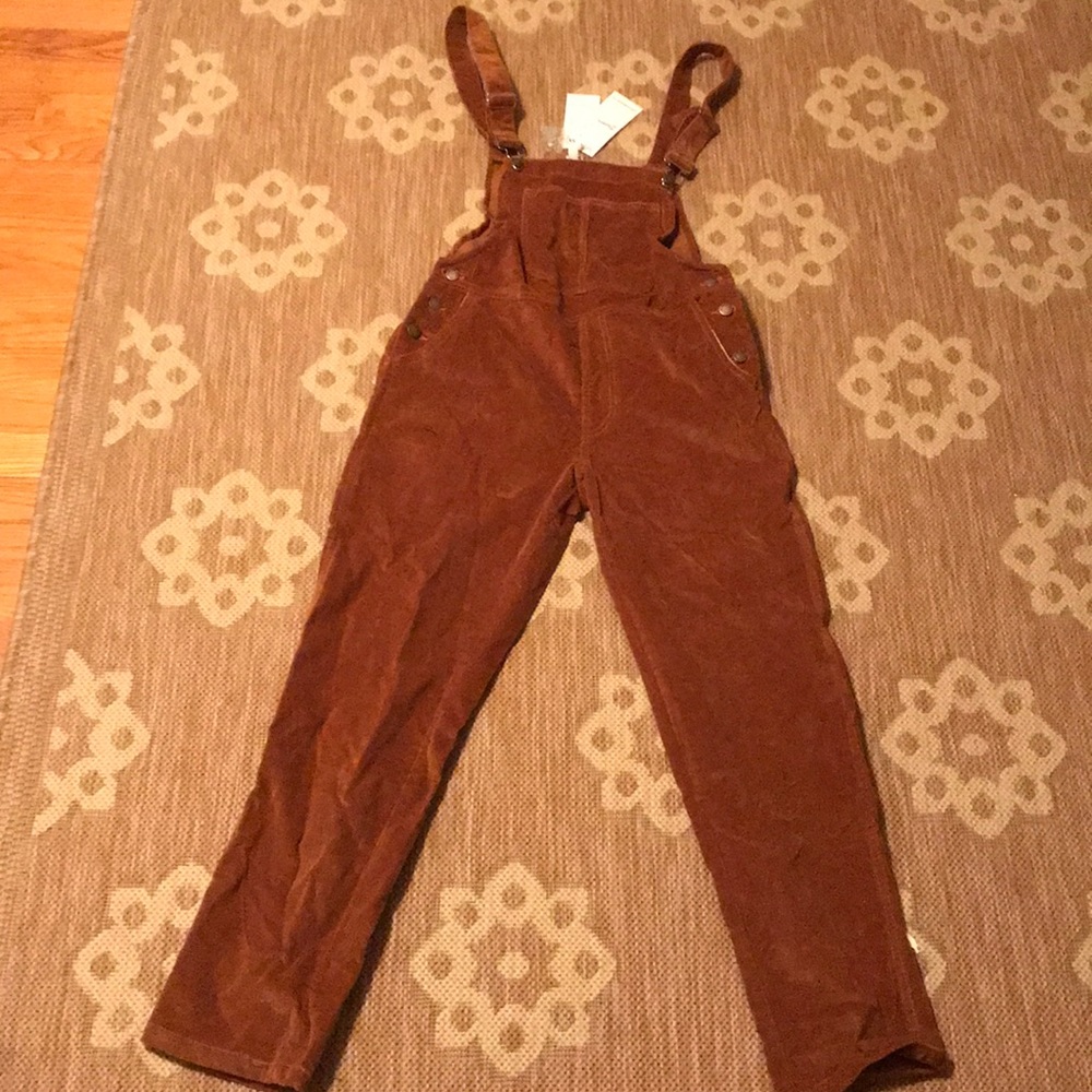 Velour corduroy overalls-BRAND NEW with tags